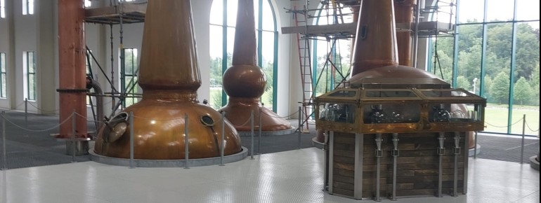 Guided tours of the distillery take place every hour.