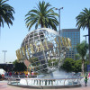 The Universal Studios Logo at the entrance of the park