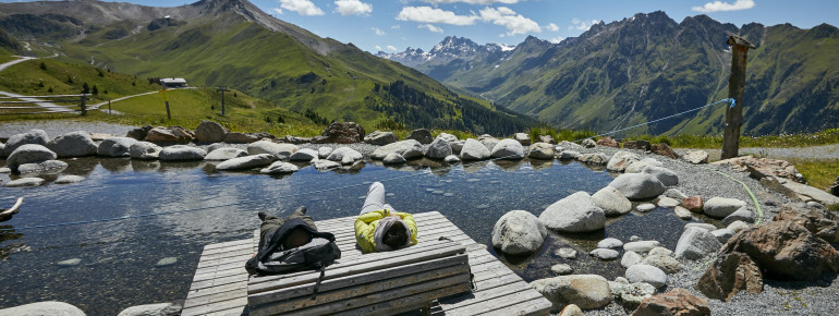 Sun loungers invite you to linger.