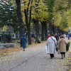 Visitors at Vienna Central Cemetery at All Saints' Day.