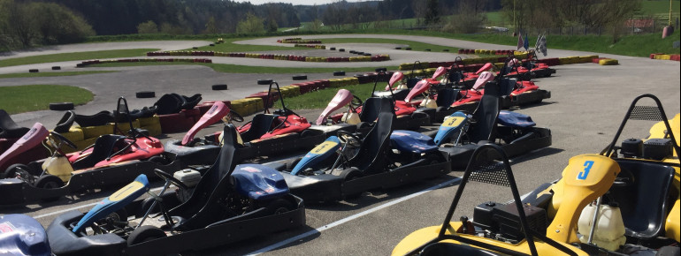 The go-kart track is among the most popular attractions.