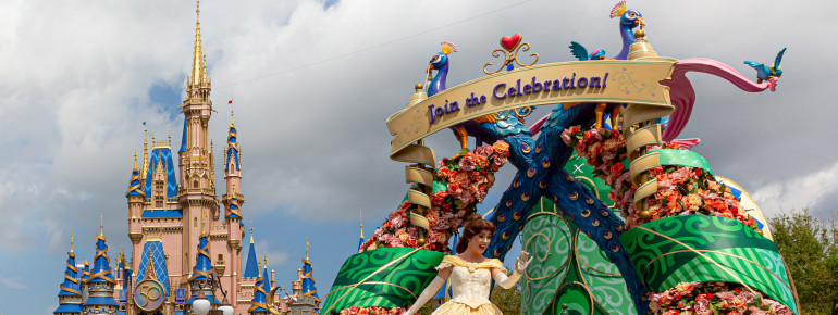 There is a daily parade at Walt Disney World Resort in Orlando.