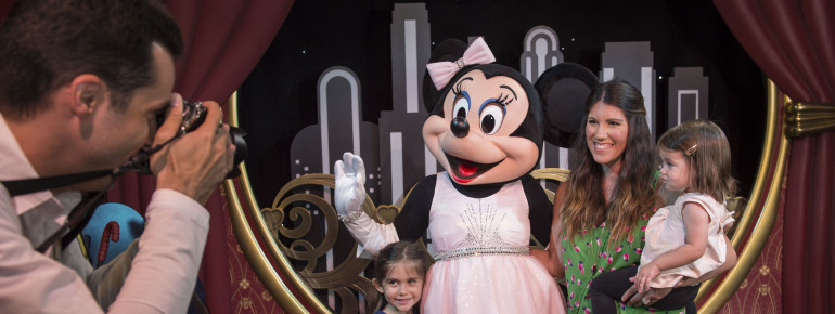 The Disney characters are everywhere for souvenir photos.