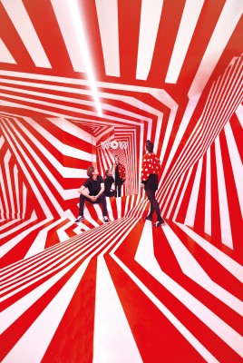 You can see the craziest optical illusions at the WOW Museum in Zurich.