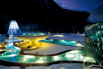 Aqua Dome at night