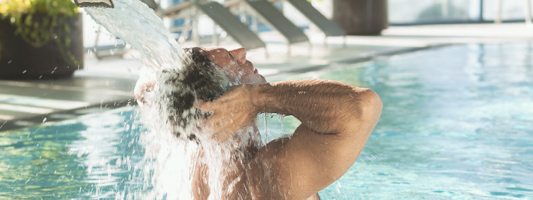 Enjoy the neck showers in the indoor pool