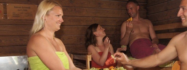 Wind down in one of the saunas.