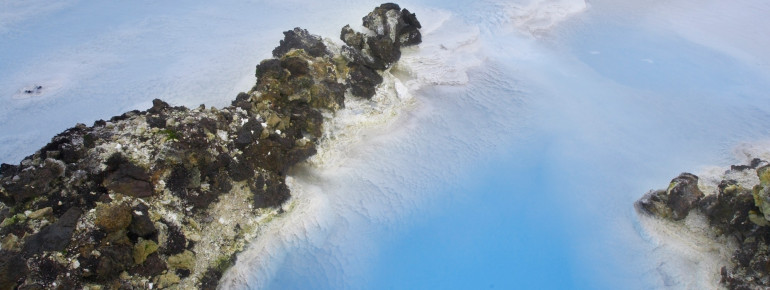 Aerial view of the Blue Lagoon.