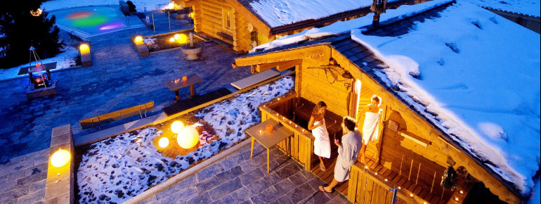 The sauna area