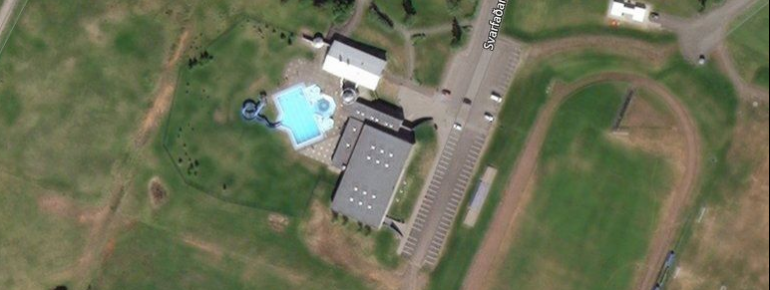 The swimming pool is located at the sports centre of Dalvík.