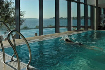Freshwater pool with a view of Lake Ruppin