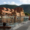 The pool lies in the heart of the Rocky Mountains