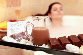Chocolate bath at the spa area.