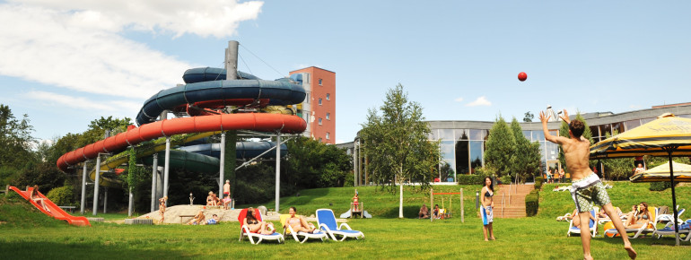 Outdoor area of the swimming pool.