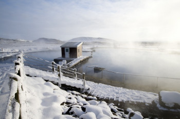 Myvatn Nature Baths in winter.