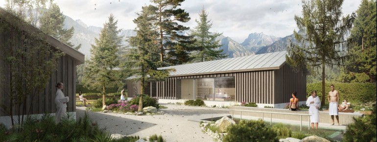 The sauna world of Therme Oberstdorf includes five different saunas.