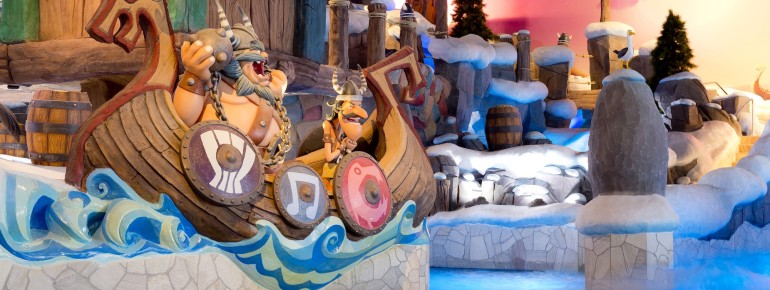 At Plopsaqua De Panne, visitors are immersed in an imaginatively designed Viking village full of water adventures.