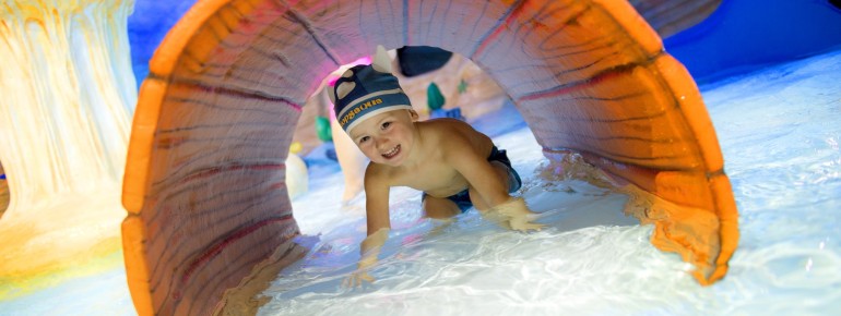 Slides, fountains and water games make the toddler pool a favorite spot for the youngest visitors.