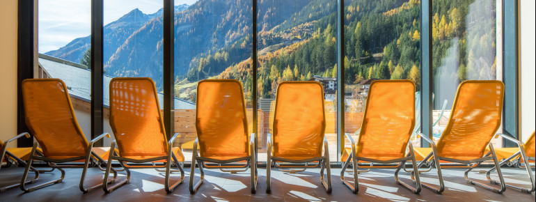 Relaxing with a view of the mountains of the Kaunertal valley
