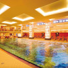 The indoor area features a large brine pool.