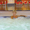 In addition to the large brine pool, there is also a whirlpool in the indoor area of the spa.