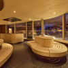 In the sauna area you can relax with a view of the Ischgl mountains.