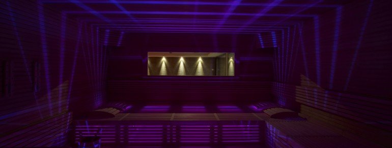 Light show in the sauna