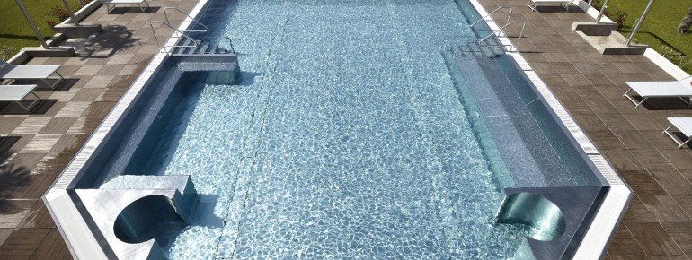 The large outdoor pool