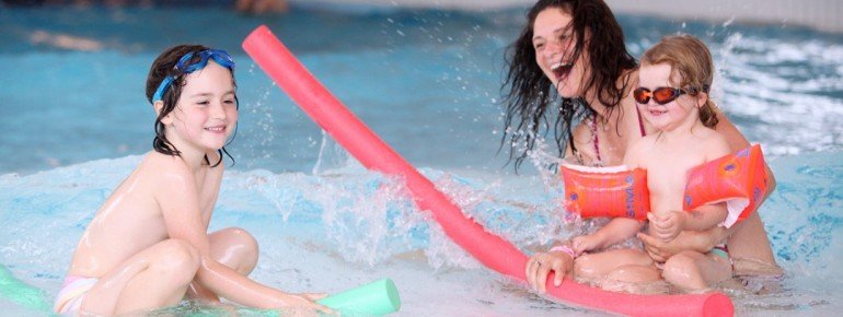 Swimming fun in the wave pool