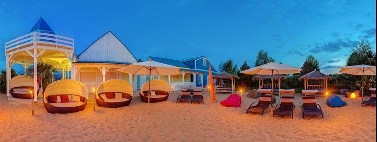 View of Therme Erding's outside area.