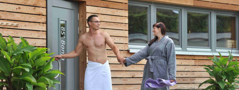 Get a soothing sweat at the sauna.