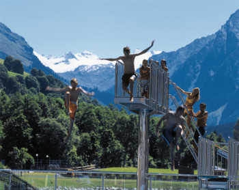 Jumping board at Strandbad Klosters