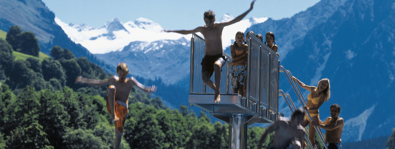 Jumping board at Strandbad Klosters