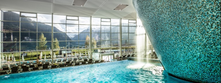 At the Tauern SPA, you can enjoy the mountain panorama while bathing.
