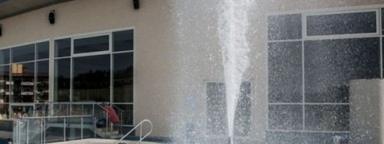 Sprudelnde Wasserfontänen