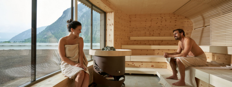 Den Blick weit schweifen lassen kannst du im Penthouse-SPA.