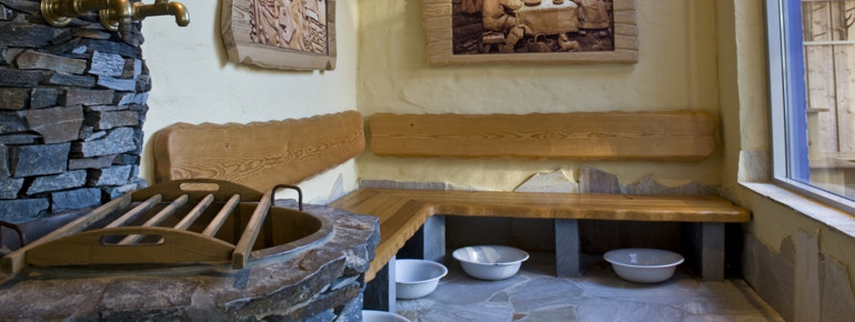 Auch ein Fußbad können Gäste nehmen