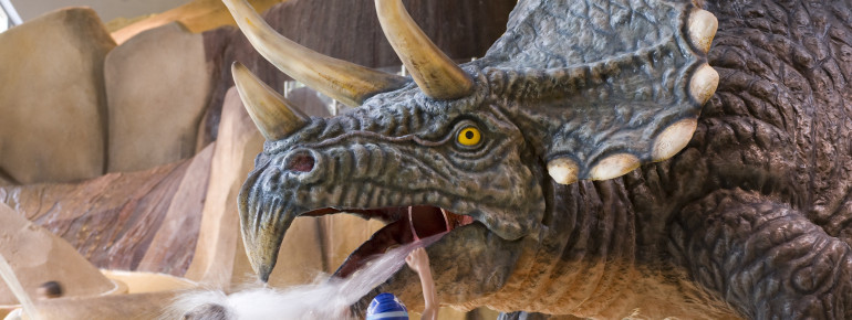 In dem großen Dinosaurierland tauchen Kids in eine ganz andere Welt ein.