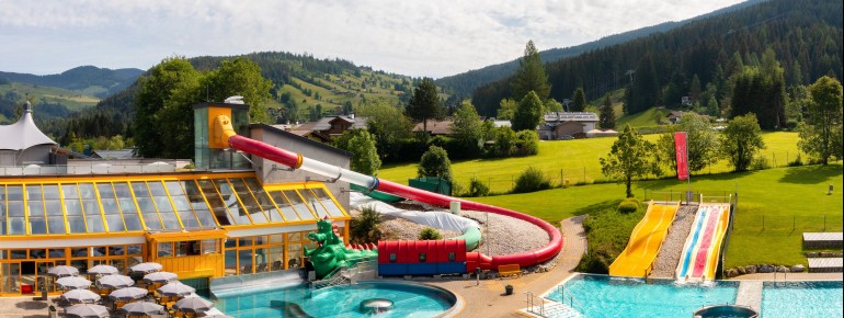 Die Turbo-Rutsche ist eins der Highlights der Wasserwelt Amadé in Wagrain.