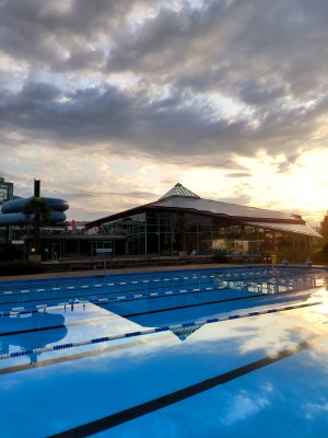 Abendstimmung im Freibad