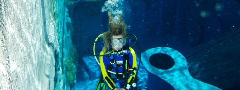 Auch ein Röhrensystem gibt es für Taucher.