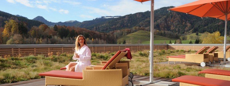 Bergpanorama auf der Dachterrasse