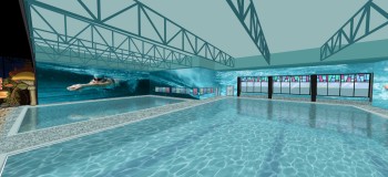 Im 25-Meter-Becken mit acht Bahnen kommen Sportler voll auf ihre Kosten.