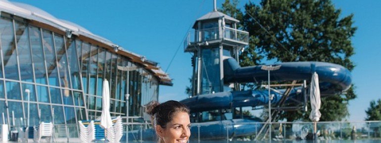 Die 70 Meter lange Röhrenrutsche ist besonders bei Kindern beliebt