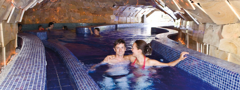 Ein großes Erlebnis für jeden Besucher ist der Lazy River im Außenbereich.