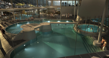 So sieht der Indoor-Poolbereich der Silvretta Therme aus.