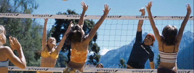 Volleyballfeld im Strandbad Klosters