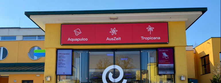 Ein gemeinsamer Eingang führt in die Therme Bad Schallerbach, bevor sich das Angebot in die Tropicana-Cabrio-Therme, die Aquapulco Piratenwelt und die Saunalandschaft AusZeit aufteilt.
