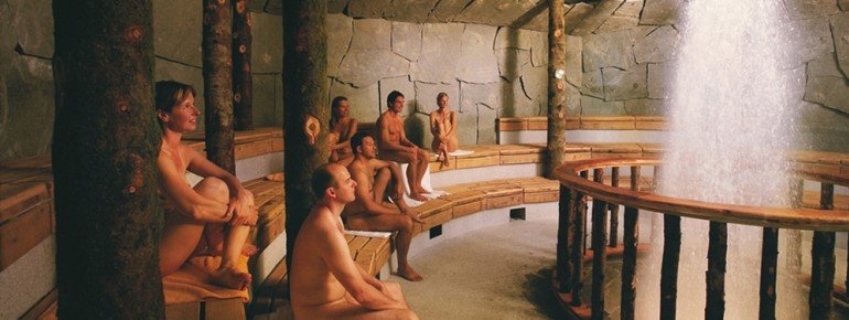 Die Geysirhöhle im Saunabereich