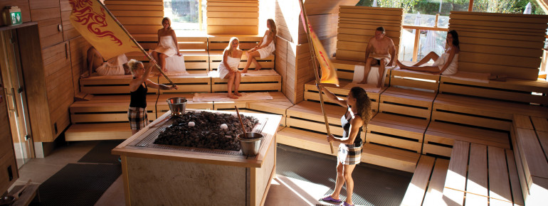 Blick in die Keltensauna im Jordanbad